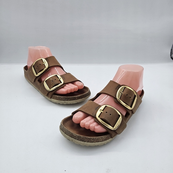 Birkenstock Arizona Big Buckle Sandals Cognac Leather Size 37 US 6 6.5 - Picture 11 of 11